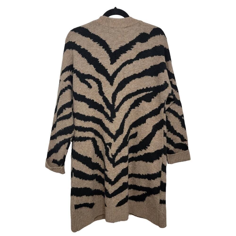 Karen Kane Leopard Print Oversize Long Cardigan Knit Jacket XS - Picture 2 of 10